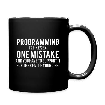 Programming is like sex software - Full Colour Mug - black - Right