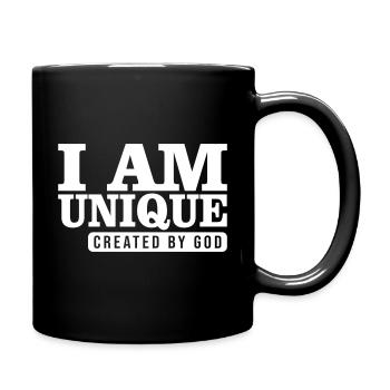 I AM UNIQUE - Full Colour Mug - black - Right