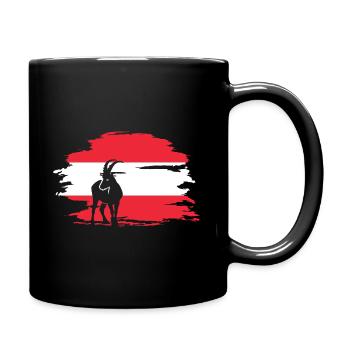 Österreich Austria Wien Flag Steinbock Mountains - Tasse einfarbig - Schwarz - Rechts