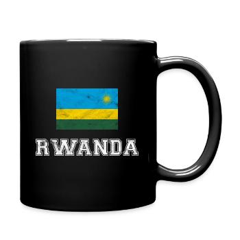 Ruanda Flagge Kinyarwanda Afrika Geschenk - Tasse einfarbig - Schwarz - Rechts