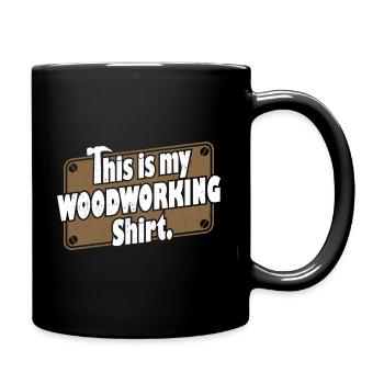 Wood Working Shirt - Full Colour Mug - black - Right
