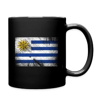 Uruguay Flagge - Vintage Grunge - Tasse einfarbig - Schwarz - Rechts