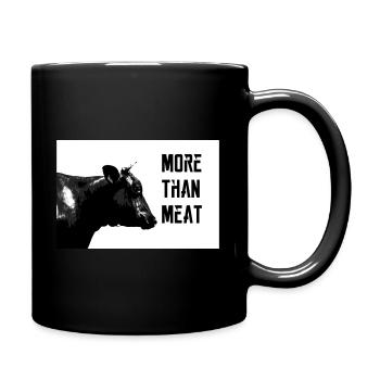 Plus que de la viande - Mug uni - noir - Droite