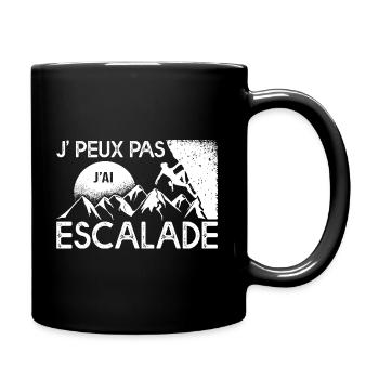 I can't have CLIMBING Bouldering climbing gift - Full Colour Mug - black - Right