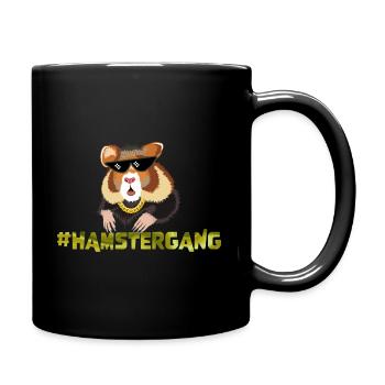 Hamstergang Goldkette - Tasse einfarbig - Schwarz - Rechts