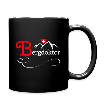 Bergdoktor Bergrettung - Tasse einfarbig - Schwarz - Rechts