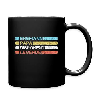 Papa der Disponent - Tasse einfarbig - Schwarz - Rechts