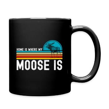 Elch - Tasse einfarbig - Schwarz - Rechts