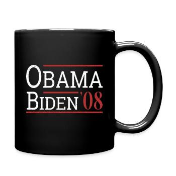 Vintage Barack Obama Joe Biden 2008 I - Full Colour Mug - black - Right
