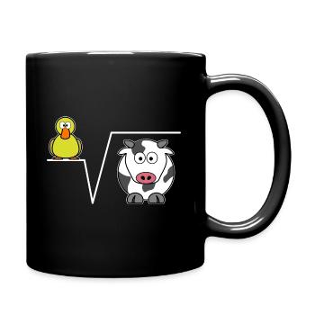 Math saying | Duck Root Cow | Mathematics teachers - Full Colour Mug - black - Right