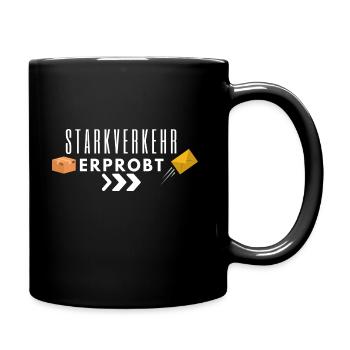 Zusteller Starkverkehr Erprobt - Tasse einfarbig - Schwarz - Rechts