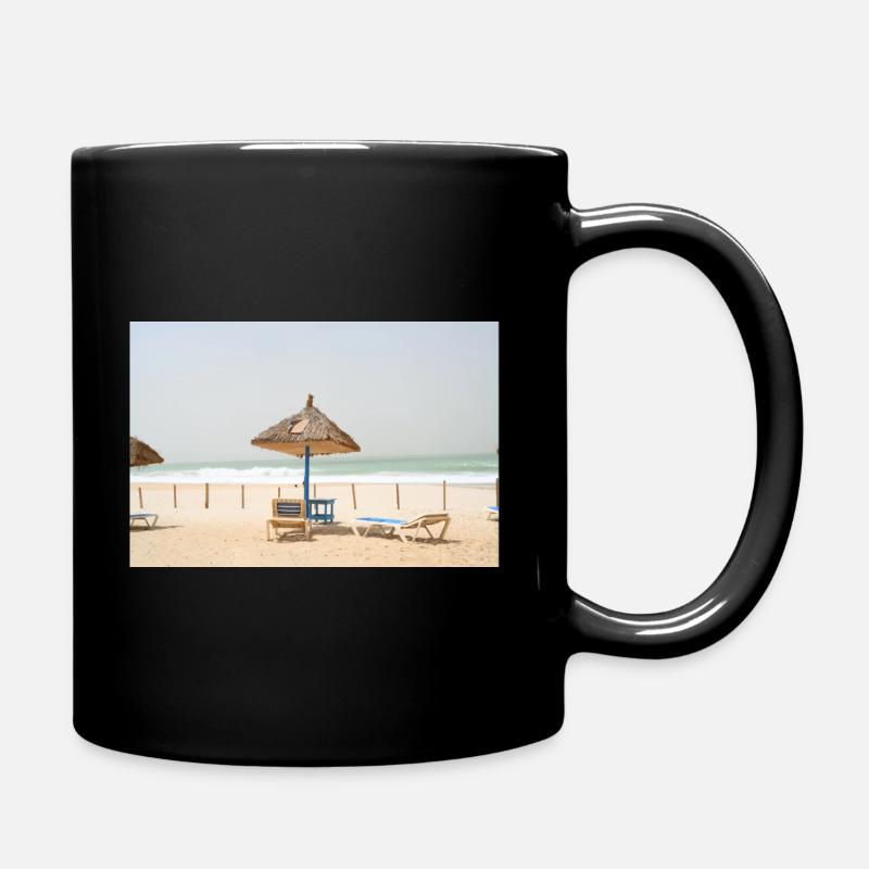 Strandurlaub - Tasse einfarbig - Schwarz