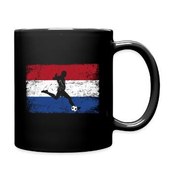 Niederlande Fußball Fan von Holland Mannschaft - Tasse einfarbig - Schwarz - Rechts