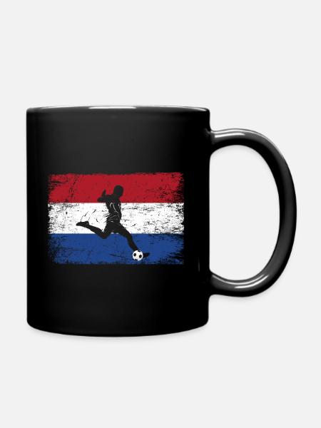 Netherlands Football Fan of Holland Team - Full Colour Mug - black