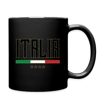 ITALIA ITALIEN FLAGGE FUSSBALL - Mug uni - noir - Droite