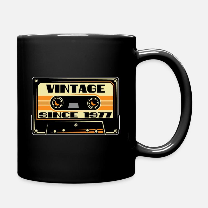 1977 Cassette Mixtape - 44e anniversaire - Mug uni - noir