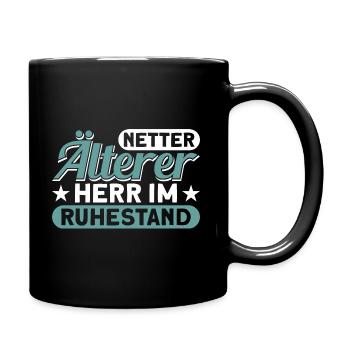 Rente Großvater Rentner 2022 - Tasse einfarbig - Schwarz - Rechts