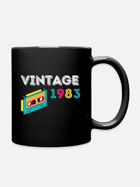 Cassette vintage 1983 39 ans 1983 - Mug uni - noir
