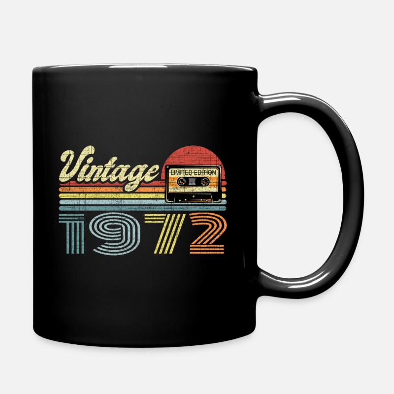 Vintage 1972 Cadeau pour le 49e anniversaire - Mug uni - noir