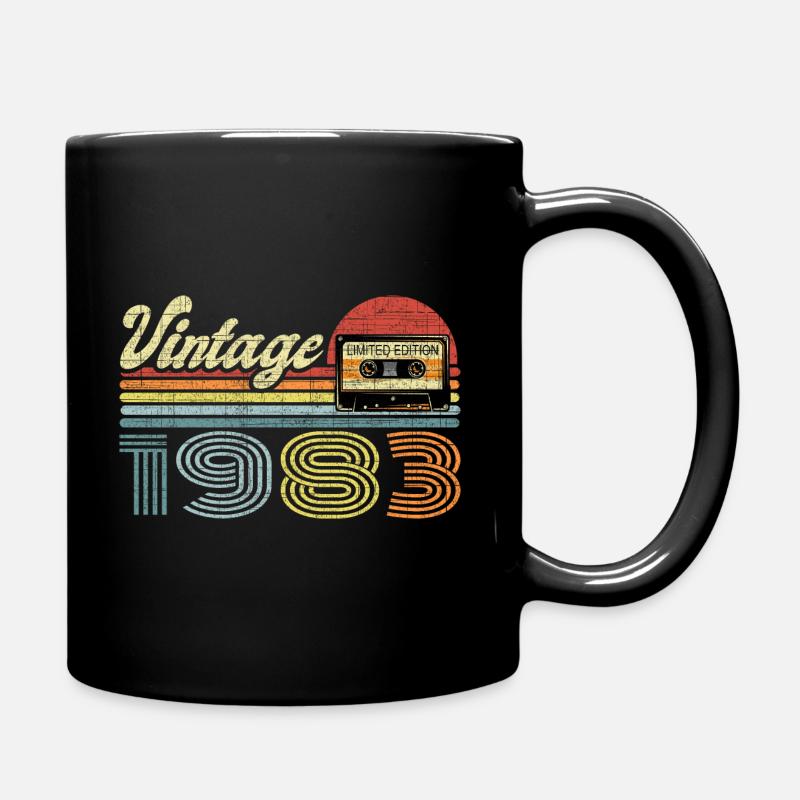 Vintage 1983 Kassette Mixtape - 38. Geburtstag - Tasse einfarbig - Schwarz