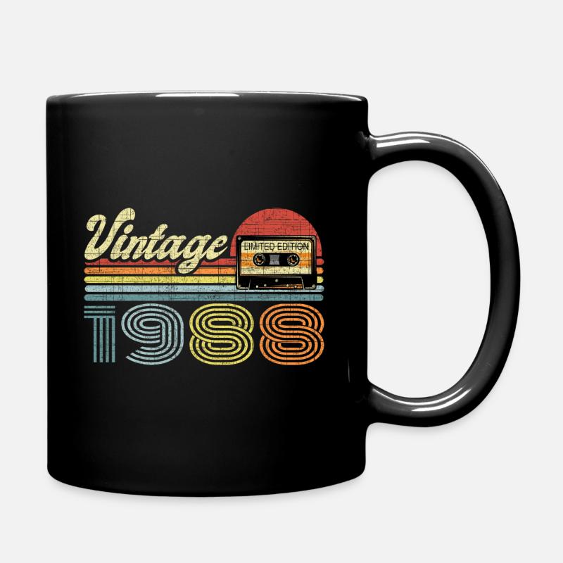 Vintage 1988 Kassette Mixtape - 33. Geburtstag - Tasse einfarbig - Schwarz