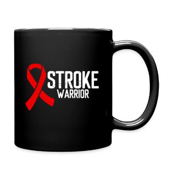 Stroke Awareness Red Ribbon Disease Stroke Warrior - Mug uni - noir - Droite