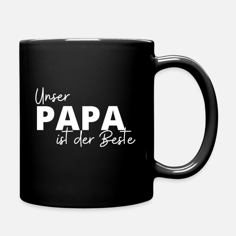 Papa ist der Beste - Tasse einfarbig - Schwarz