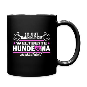 So gut kann nur die weltbeste Hunde Oma aussehen - Tasse einfarbig - Schwarz - Rechts