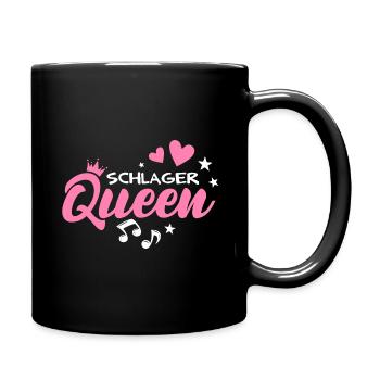Schlager Queen Party Musik - Tasse einfarbig - Schwarz - Rechts