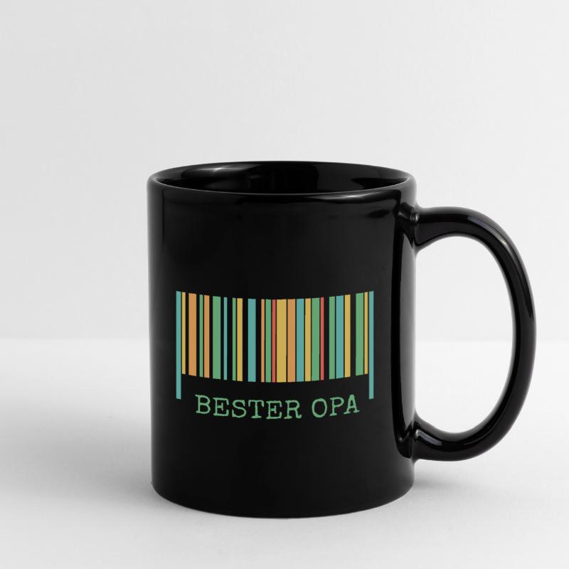 Strichcode Bester Opa Tasse einfarbig