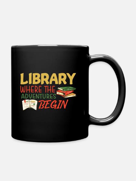 Library Adventure - Enfärgad mugg - svart
