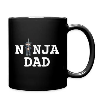 Ninja Dad - Tasse einfarbig - Schwarz - Rechts