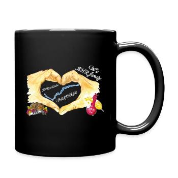 Solidahrität Hände white - Tasse einfarbig - Schwarz - Rechts
