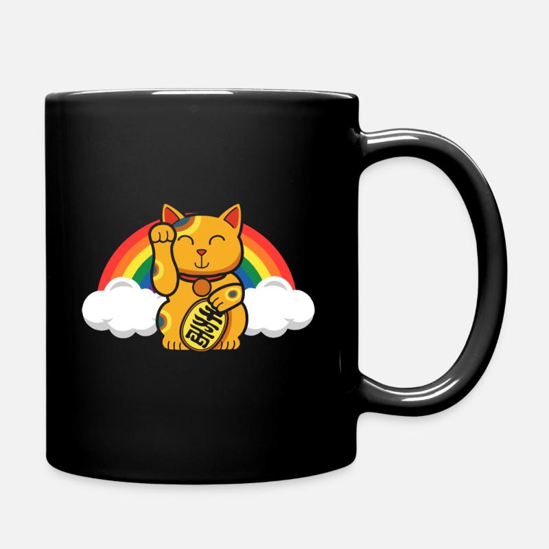 Fortune Cat Pride Maneki Neko Japanese Lucky Cat - Tasse einfarbig - Schwarz