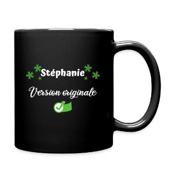 Stéphanie prénom humour version originale - Mug uni - noir - Droite