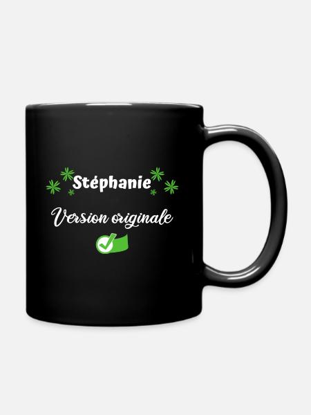 Stéphanie prénom humour version originale - Mug uni - noir
