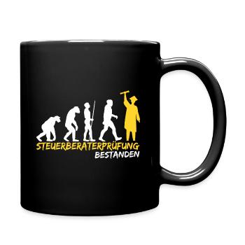 Steuerberater Prüfung bestanden Bestandene Lustig - Tasse einfarbig - Schwarz - Rechts