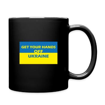 Ukraine Finger weg von der Ukraine - Tasse einfarbig - Schwarz - Rechts
