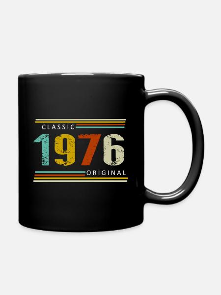 Geburtstag, Classic of 1976 Original, Retro - Tasse einfarbig - Schwarz