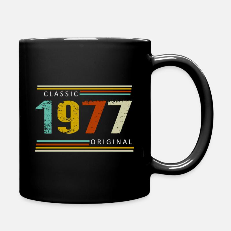 Geburtstag, Classic of 1977 Original, Retro - Tasse einfarbig - Schwarz