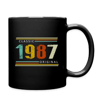 Anniversaire, Classique de 1987 Original, Rétro - Mug uni - noir - Droite