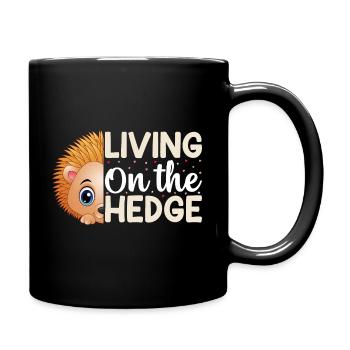 Living on the Hedge - Full Colour Mug - black - Right