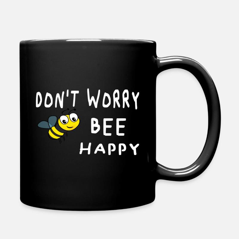 Don't worry be happy - Full Colour Mug - black