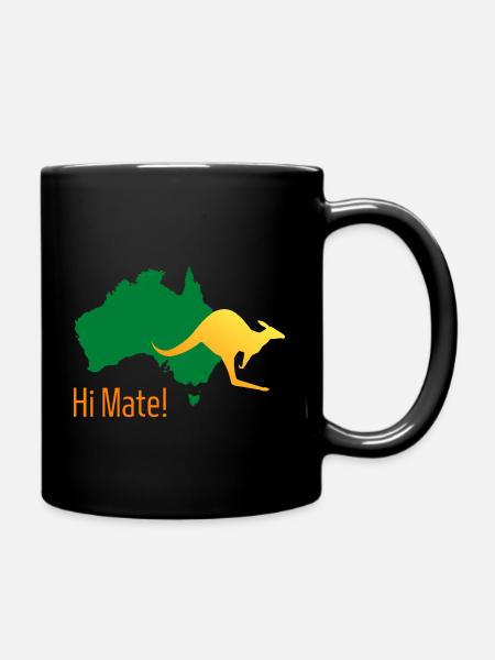 Australien - Hi Mate! - Tasse einfarbig - Schwarz