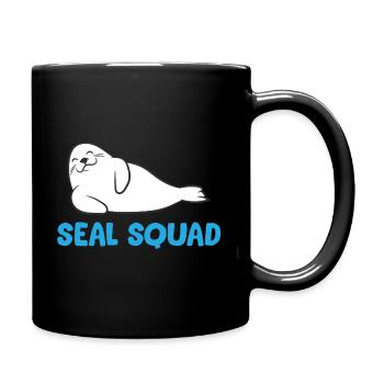 Seehund - Seal Squad - Tasse einfarbig - Schwarz - Rechts
