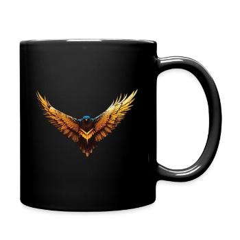 Eagle Gryphon Bird golden - Full Colour Mug - black - Right