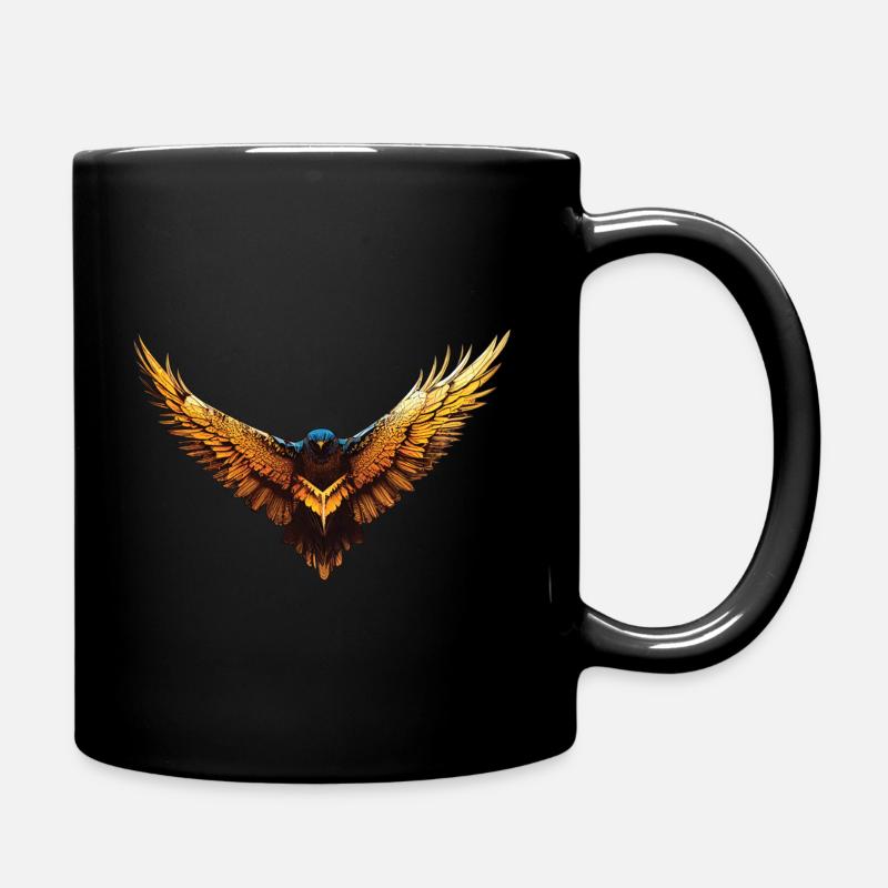 Adler Greif Vogel golden - Tasse einfarbig - Schwarz