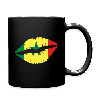 Senegal - Tasse einfarbig - Schwarz - Rechts