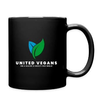 UNITED VEGANS - Marque officielle (blanc) - Mug uni - noir - Droite