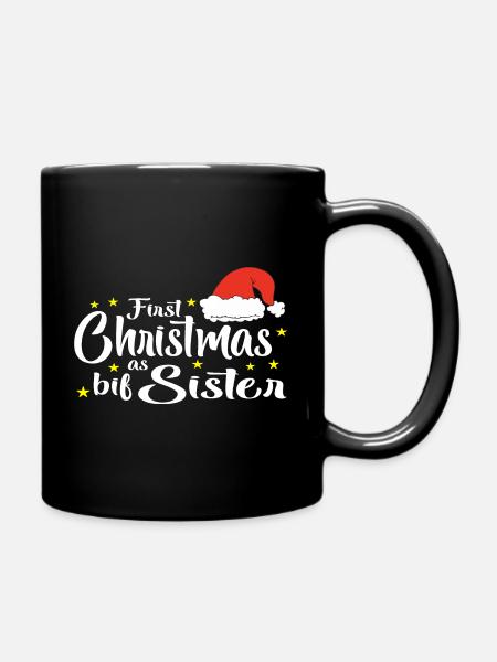 Merry Christmas Christmas Gift - Full Colour Mug - black